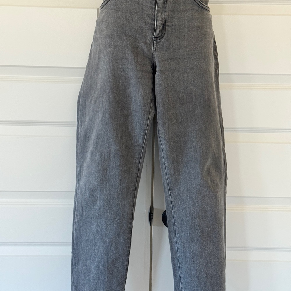 Eddie Bauer Women's Gray Flannel lined Boyfriend Jeans